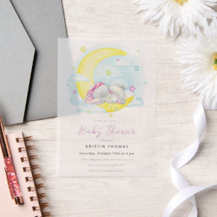 Sweet Dreams Baby Shower Vellum Invitations