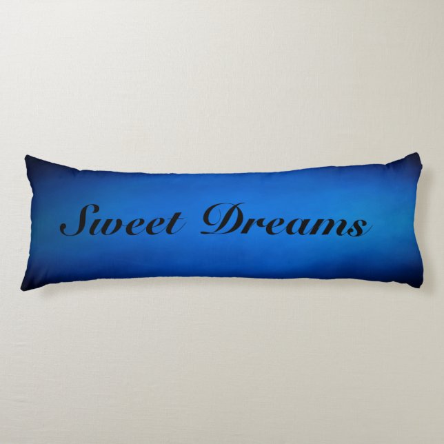 Sweet Dreams Blue Ombre Body Pillow (Front)