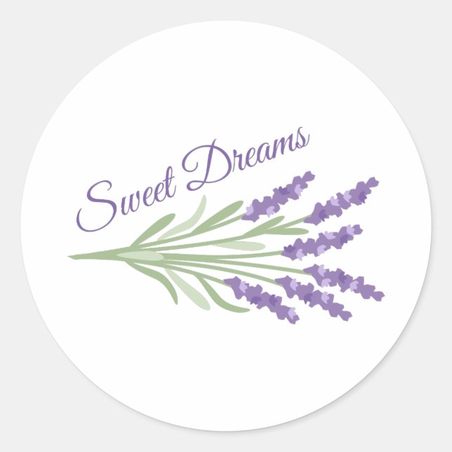 Sweet Dreams Classic Round Sticker (Front)