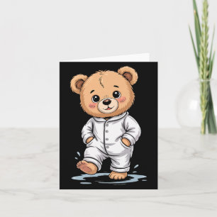 Sweet Dreams Cool Teddy Bear With Pajamas Premium Card