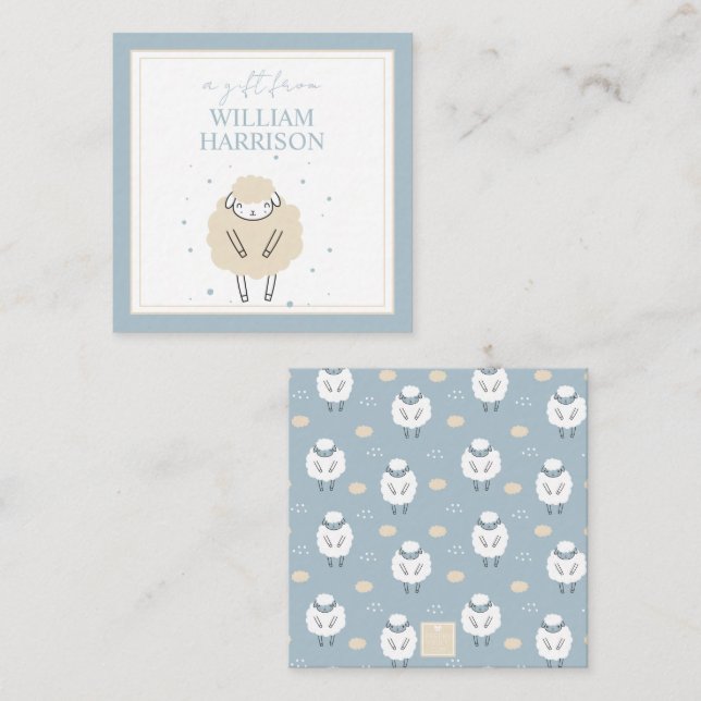 Sweet Dreams Counting Sheep Baby Gift Enclosure Card (Front/Back)