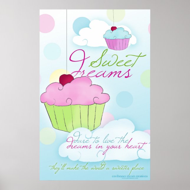 Sweet Dreams Cupcake Cloud Poster (Front)