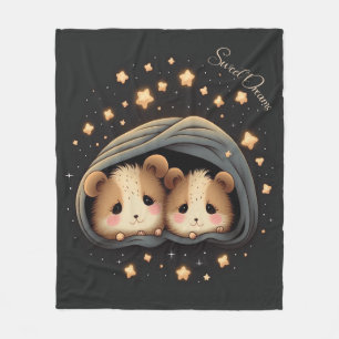 Sweet Dreams Cute Design Hamster Fleece Blanket