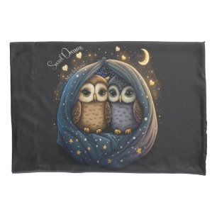 Sweet Dreams Cute Design Owl Personalised Name Pillowcase