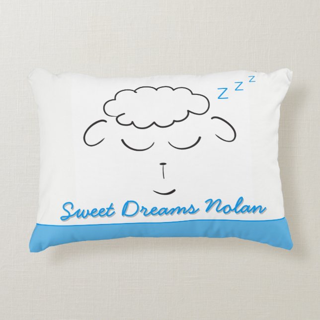 Sweet Dreams cute Lamb personalized with prayer Decorative Cushion (Front)