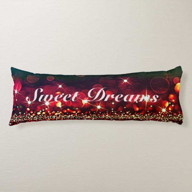 Sweet Dreams Dark Sparkle Body Pillow (Front)