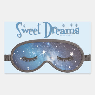Sweet Dreams Face Mask Rectangular Sticker