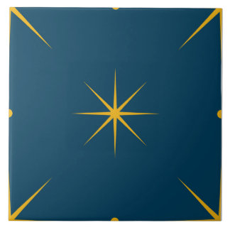 Sweet Dreams Gold Stars Ceramic Tile