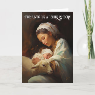 Sweet Dreams in the Manger Lowly Christmas Card