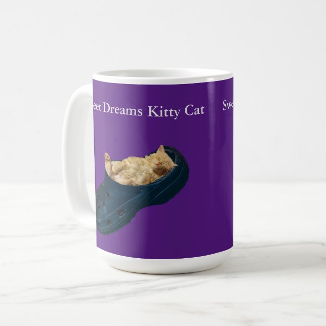 Sweet Dreams Kitty Cat, Coffee Mug (Front Left)