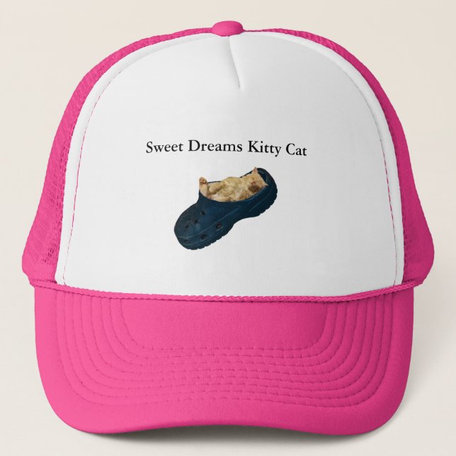 Sweet Dreams Kitty Cat, Truckers Hat (Front)