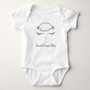 Sweet Dreams, Lamb face, Custom Name Baby Bodysuit