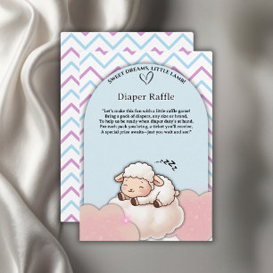 Sweet Dreams Little Lamb Cute Kawaii Baby Shower  Enclosure Card