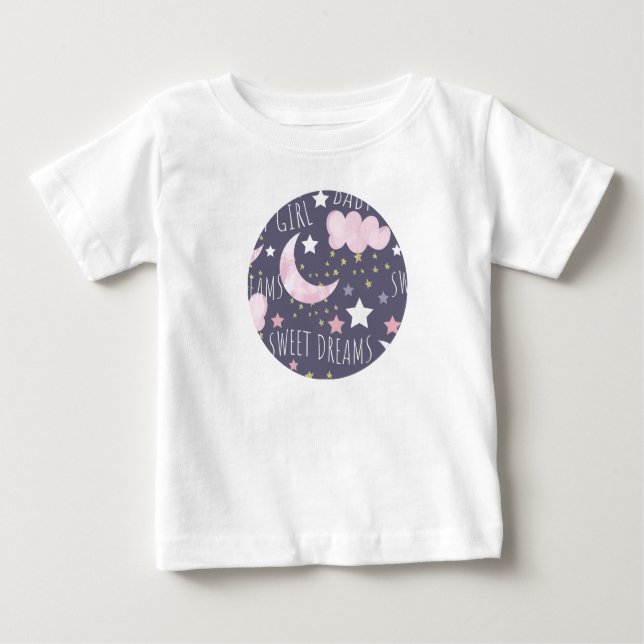 Sweet Dreams Moon Baby Girl Baby T-Shirt (Front)