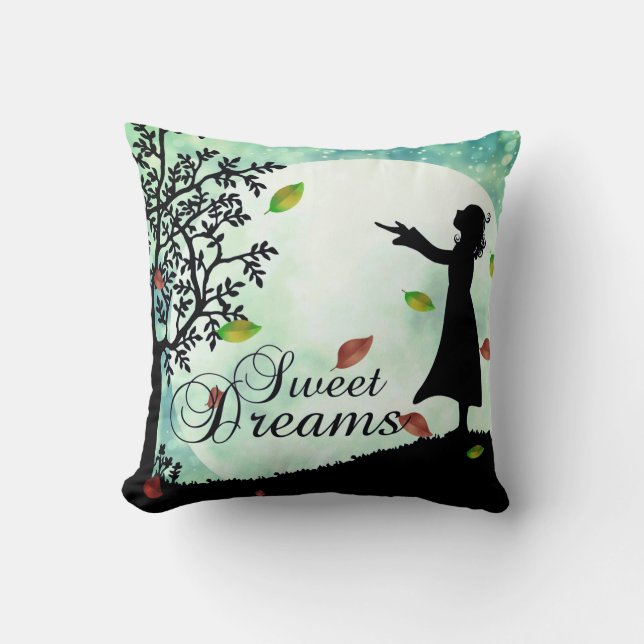 Sweet Dreams Moon & Trees Cushion (Front)