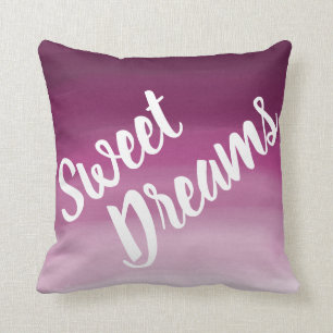 Sweet Dreams Ombre Pink-Purple sayings Cushion