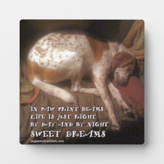 Sweet Dreams Paw Prints Plaque