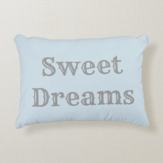 Sweet Dreams Pillow - Light Blue & Grey