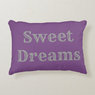 Sweet Dreams Pillow - Purple & Grey