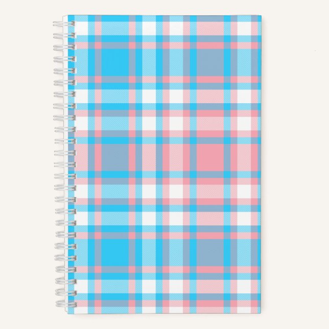 Sweet Dreams Plaid Spiral Notebook (Front)