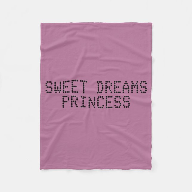 Sweet Dreams Princess Fleece Blanket (Front)