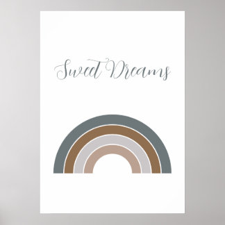 Sweet Dreams Rainbow Rosewood and Lavender Poster