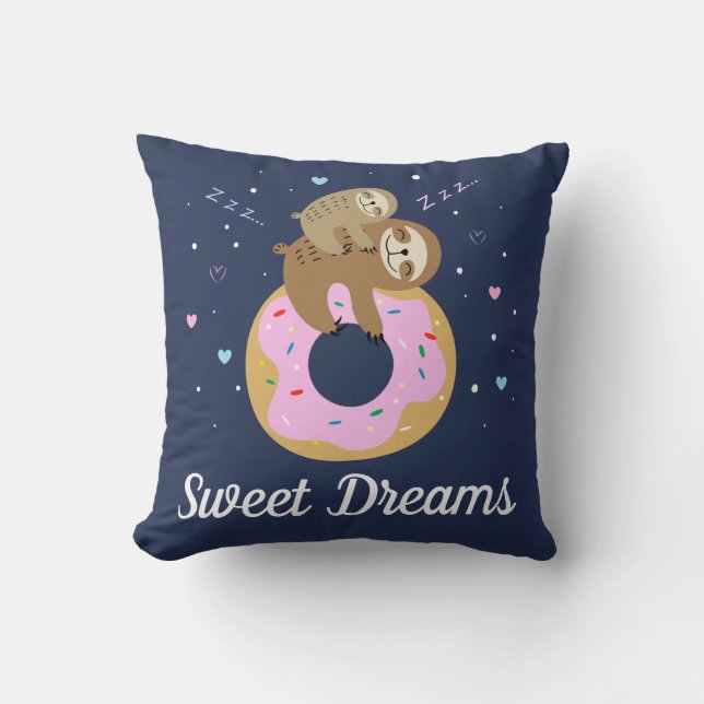 Sweet Dreams Sloths Cushion (Front)