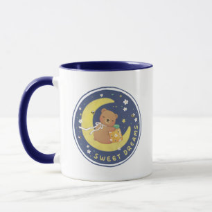Sweet Dreams: Teddy Bear & Honey Illustration Mug