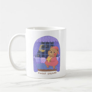 Sweet Dreams: Teddy Bear Illustration Coffee Mug