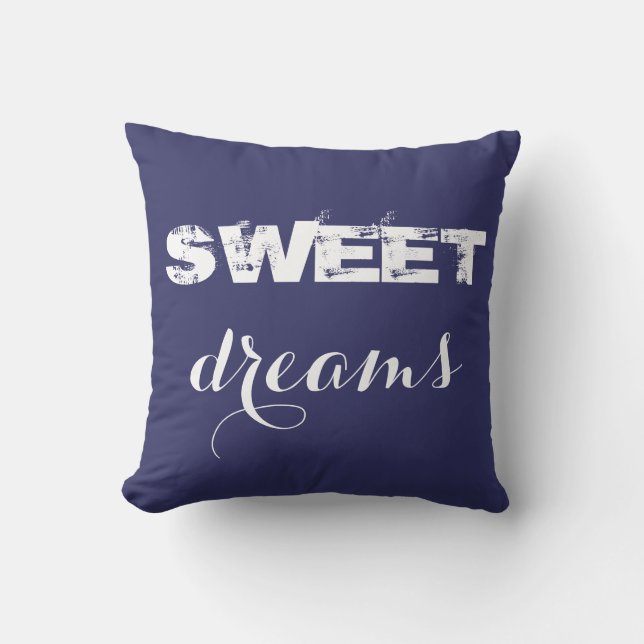 Sweet Dreams Throw Pillow (Front)