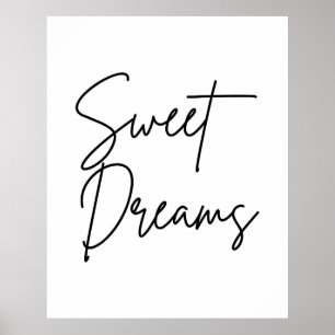 Sweet Dreams Typography Art Print Poster
