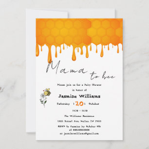 Sweet Dripping Honeycomb Mama-to-bee Baby Shower Invitation
