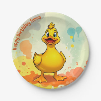 Sweet Duck Birthday Plate – Personalised Name