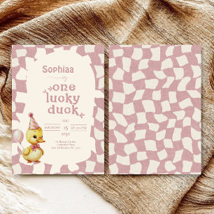 Sweet Duckling 1st Birthday Party Invitation