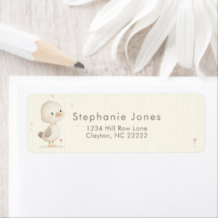 Sweet Duckling Birthday Return Address Label