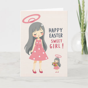 Sweet Easter Girl Card