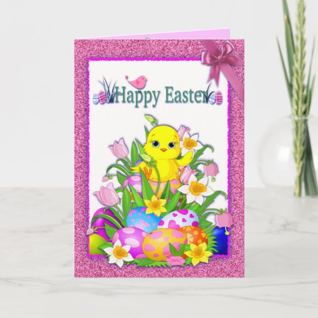 Sweet Easter Time Holiday Card (Front)