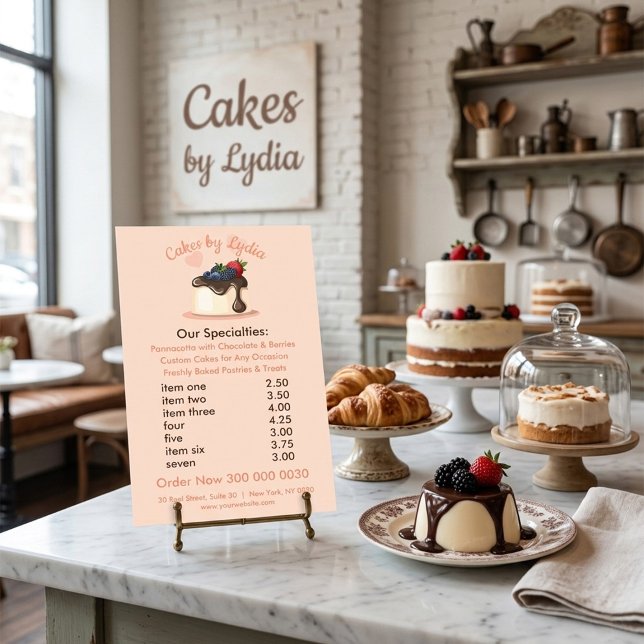 Sweet & Elegant Custom Dessert Menu (Creator Uploaded)