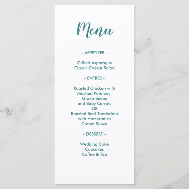 Sweet Elegant Meant To Bee Cute Wedding Dinner Menu (Front)