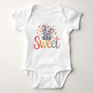 Sweet Elephant Baby Bodysuit