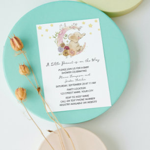 Sweet Elephant Baby Shower Invitation