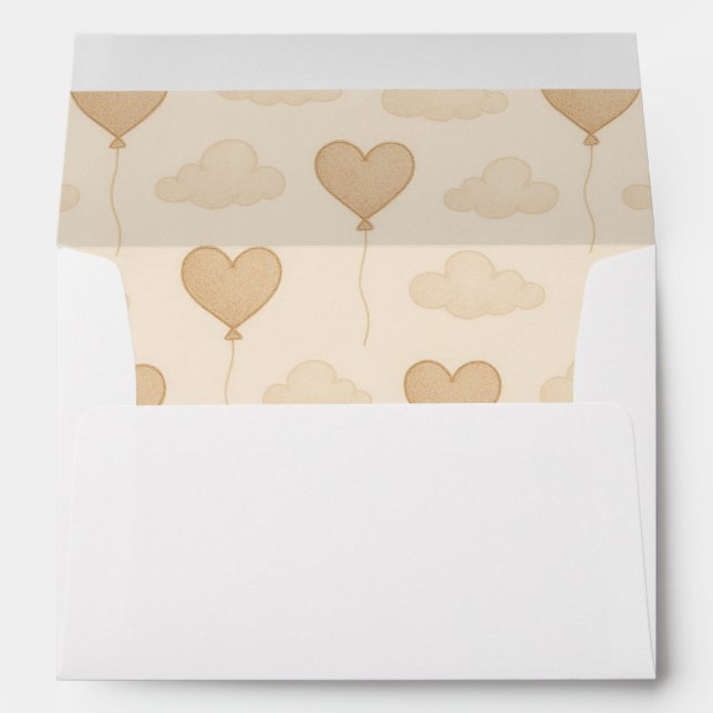 Sweet Elephant Baby Shower Invitation Envelope (Back (Bottom))