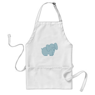 Sweet Elephant (Blue) Standard Apron