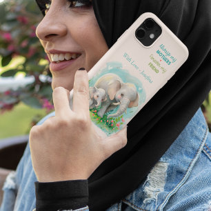Sweet Elephant Mum & Baby Personalised Gift iPhone 11 Case
