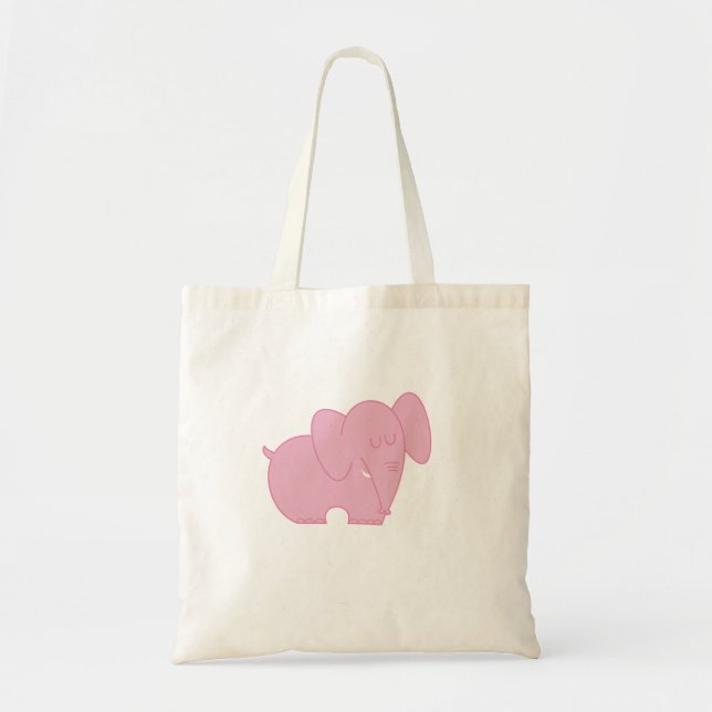 Sweet Elephant (Pink) Tote Bag (Front)