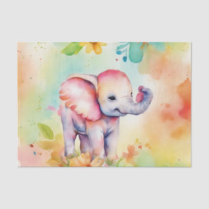 Sweet Elephant Watercolor Tissue Paper