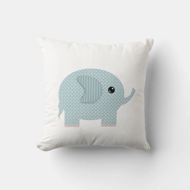 Sweet Elephants Nursery Decor Cushion (Front)