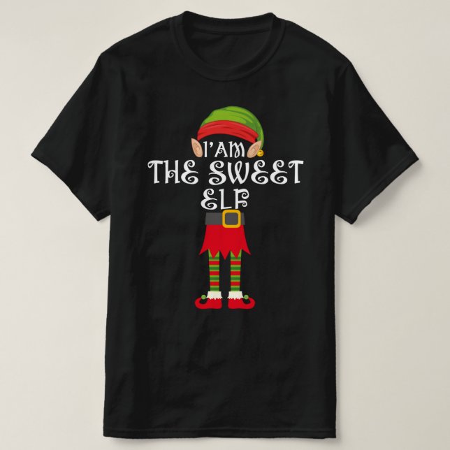 sweet elf family matching christmas T-Shirt (Design Front)