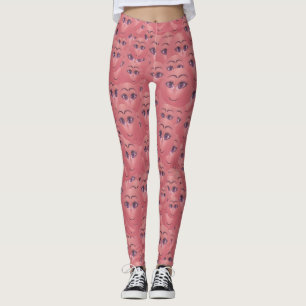 Sweet Emoji Canvas Print Pattern Leggings