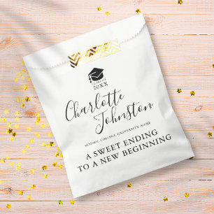Sweet Ending New Beginning Graduation Party Favour Bag
